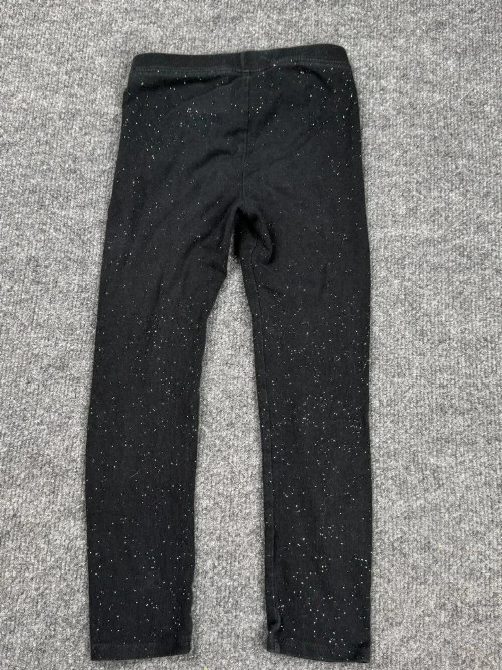 Cat & Jack Toddler Girl 4T Black Sparkle Leggings Pull On Stretch Pants RN17730